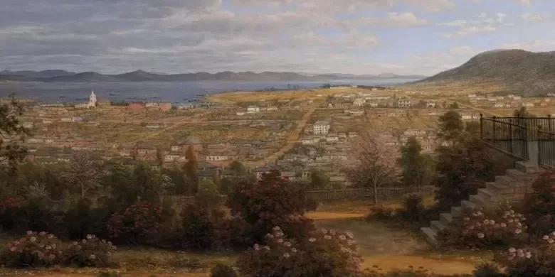 Hobart Town, taken from the garden where I lived - John Glover (1767–1849)