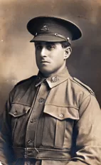 Portrait of Private Alexander Davis Killed in Action during WWI